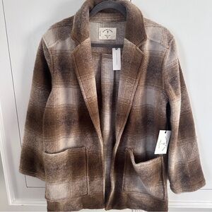 NWT Electric Rose Plaid Jacket